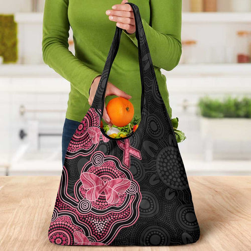 Australia Indigenous Mother's Day Grocery Bag Aboriginal Breast Cancer Ribbon