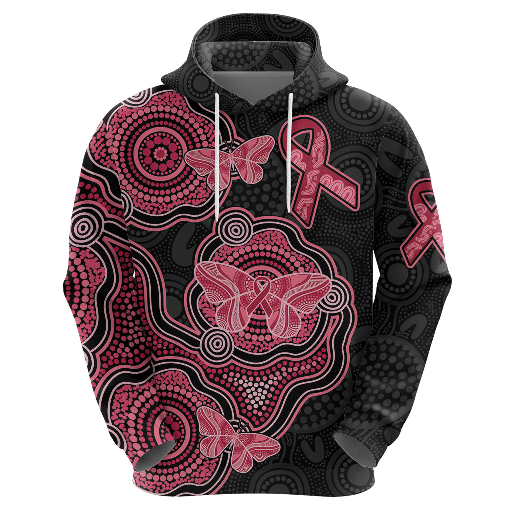 Australia Indigenous Mother's Day Hoodie Aboriginal Breast Cancer Ribbon