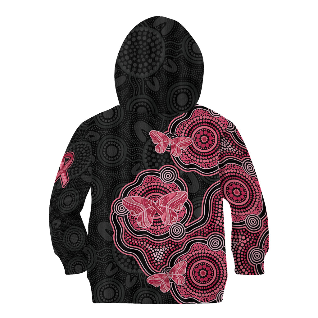 Australia Indigenous Mother's Day Kid Hoodie Aboriginal Breast Cancer Ribbon