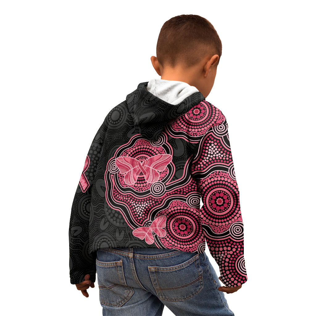 Australia Indigenous Mother's Day Kid Hoodie Aboriginal Breast Cancer Ribbon