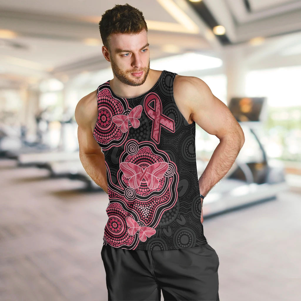 Australia Indigenous Mother's Day Men Tank Top Aboriginal Breast Cancer Ribbon