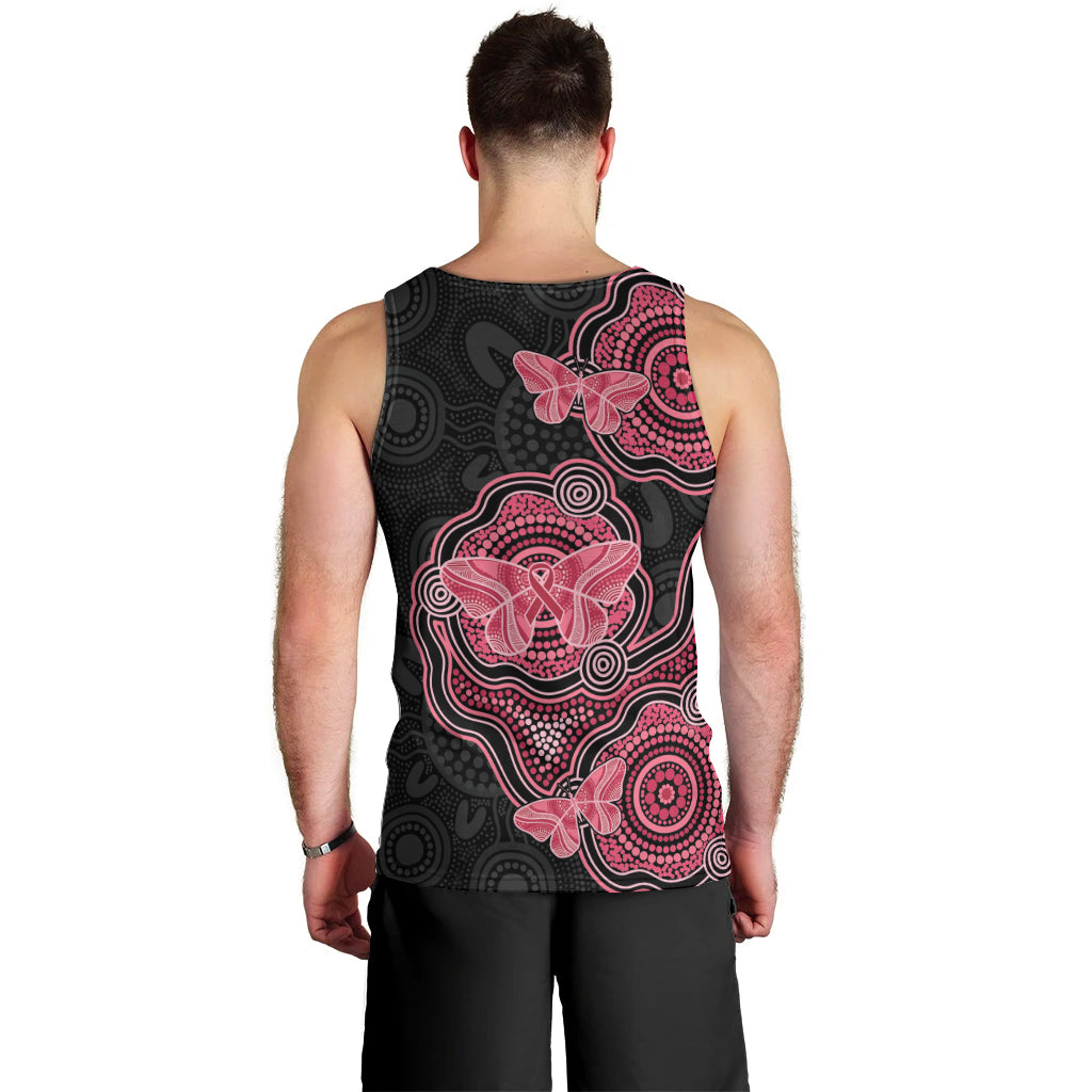 Australia Indigenous Mother's Day Men Tank Top Aboriginal Breast Cancer Ribbon