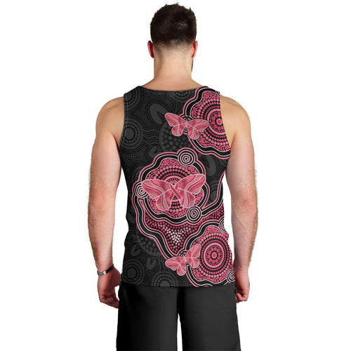 Australia Indigenous Mother's Day Men Tank Top Aboriginal Breast Cancer Ribbon