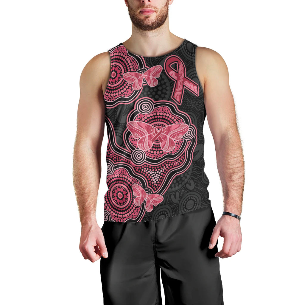 Australia Indigenous Mother's Day Men Tank Top Aboriginal Breast Cancer Ribbon