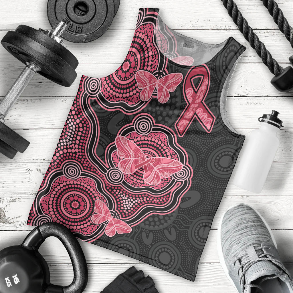 Australia Indigenous Mother's Day Men Tank Top Aboriginal Breast Cancer Ribbon