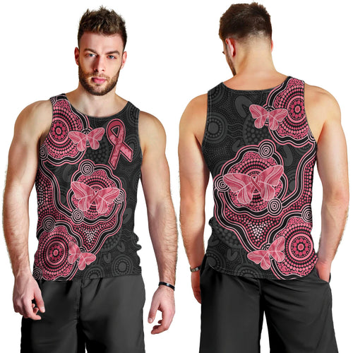 Australia Indigenous Mother's Day Men Tank Top Aboriginal Breast Cancer Ribbon