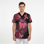 Australia Indigenous Mother's Day Scrub Top Aboriginal Breast Cancer Ribbon - Aussie Hoodie
