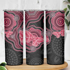 Australia Indigenous Mother's Day Skinny Tumbler Aboriginal Breast Cancer Ribbon