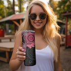 Australia Indigenous Mother's Day Skinny Tumbler Aboriginal Breast Cancer Ribbon