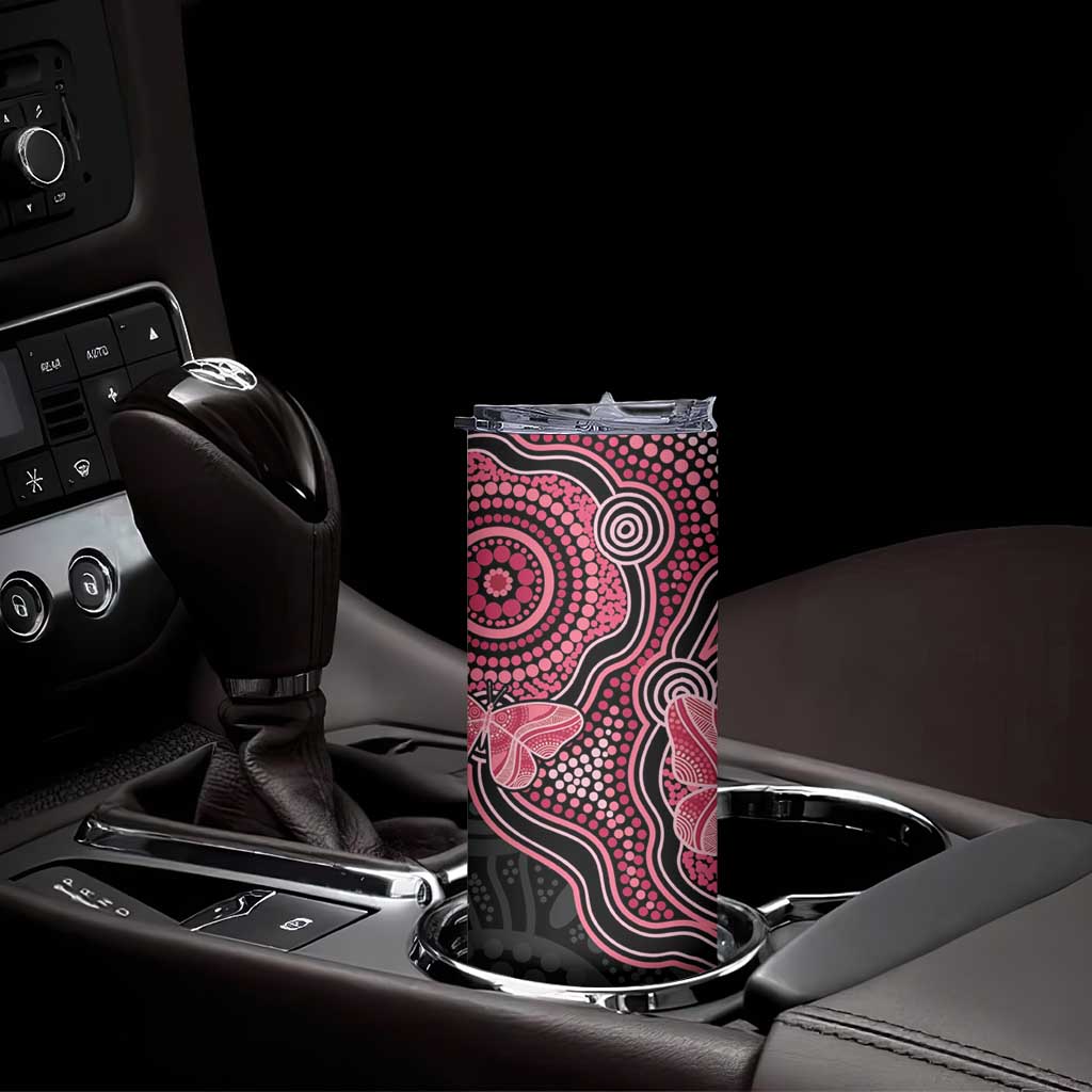 Australia Indigenous Mother's Day Skinny Tumbler Aboriginal Breast Cancer Ribbon