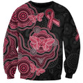 Australia Indigenous Mother's Day Sweatshirt Aboriginal Breast Cancer Ribbon