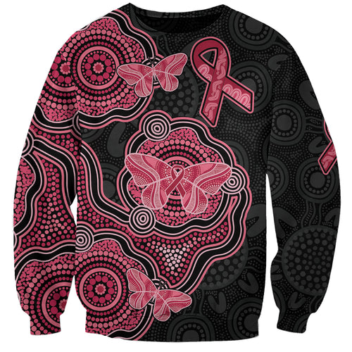 Australia Indigenous Mother's Day Sweatshirt Aboriginal Breast Cancer Ribbon