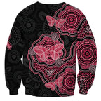 Australia Indigenous Mother's Day Sweatshirt Aboriginal Breast Cancer Ribbon