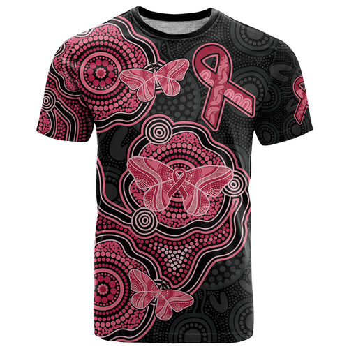 Australia Indigenous Mother's Day T Shirt Aboriginal Breast Cancer Ribbon
