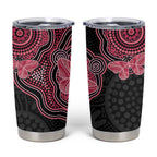 Australia Indigenous Mother's Day Tumbler Cup Aboriginal Breast Cancer Ribbon