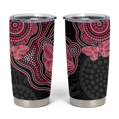 Australia Indigenous Mother's Day Tumbler Cup Aboriginal Breast Cancer Ribbon