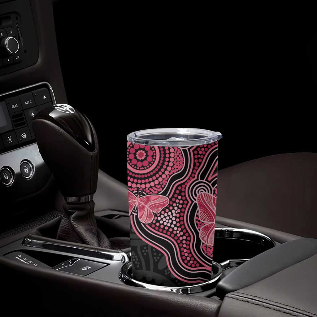 Australia Indigenous Mother's Day Tumbler Cup Aboriginal Breast Cancer Ribbon