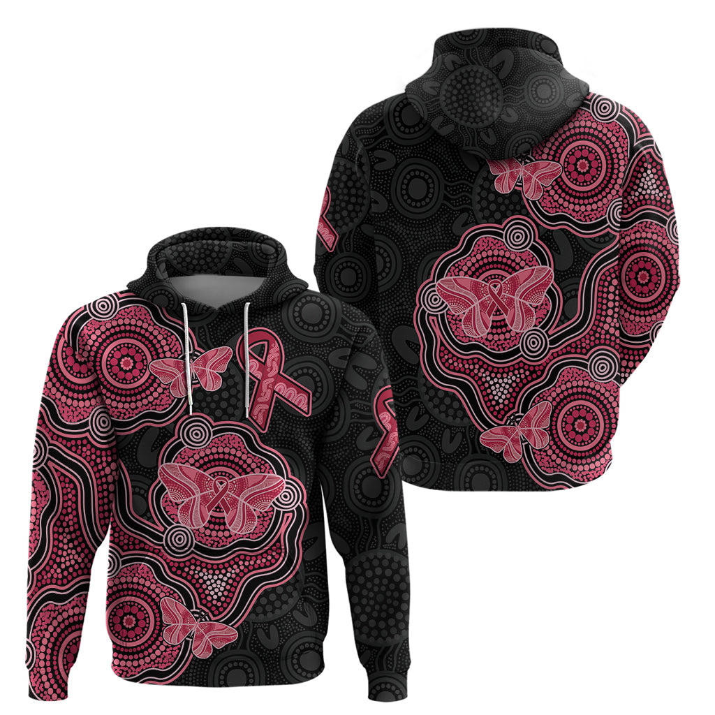 Australia Indigenous Mother's Day Zip Hoodie Aboriginal Breast Cancer Ribbon