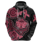 Australia Indigenous Mother's Day Zip Hoodie Aboriginal Breast Cancer Ribbon
