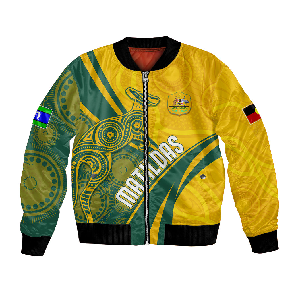 personalised-australia-soccer-matildas-indigenous-bomber-jacket-world-cup-2023