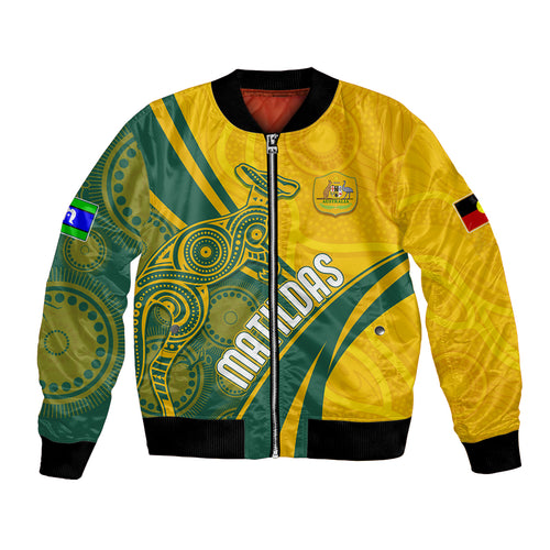 personalised-australia-soccer-matildas-indigenous-bomber-jacket-world-cup-2023