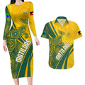 personalised-australia-soccer-matildas-indigenous-couples-matching-long-sleeve-bodycon-dress-and-hawaiian-shirt-world-cup-2023