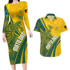 personalised-australia-soccer-matildas-indigenous-couples-matching-long-sleeve-bodycon-dress-and-hawaiian-shirt-world-cup-2023