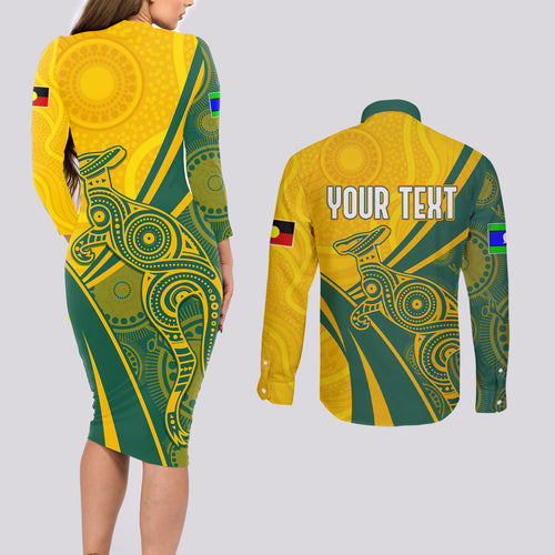 personalised-australia-soccer-matildas-indigenous-couples-matching-long-sleeve-bodycon-dress-and-long-sleeve-button-shirts-world-cup-2023