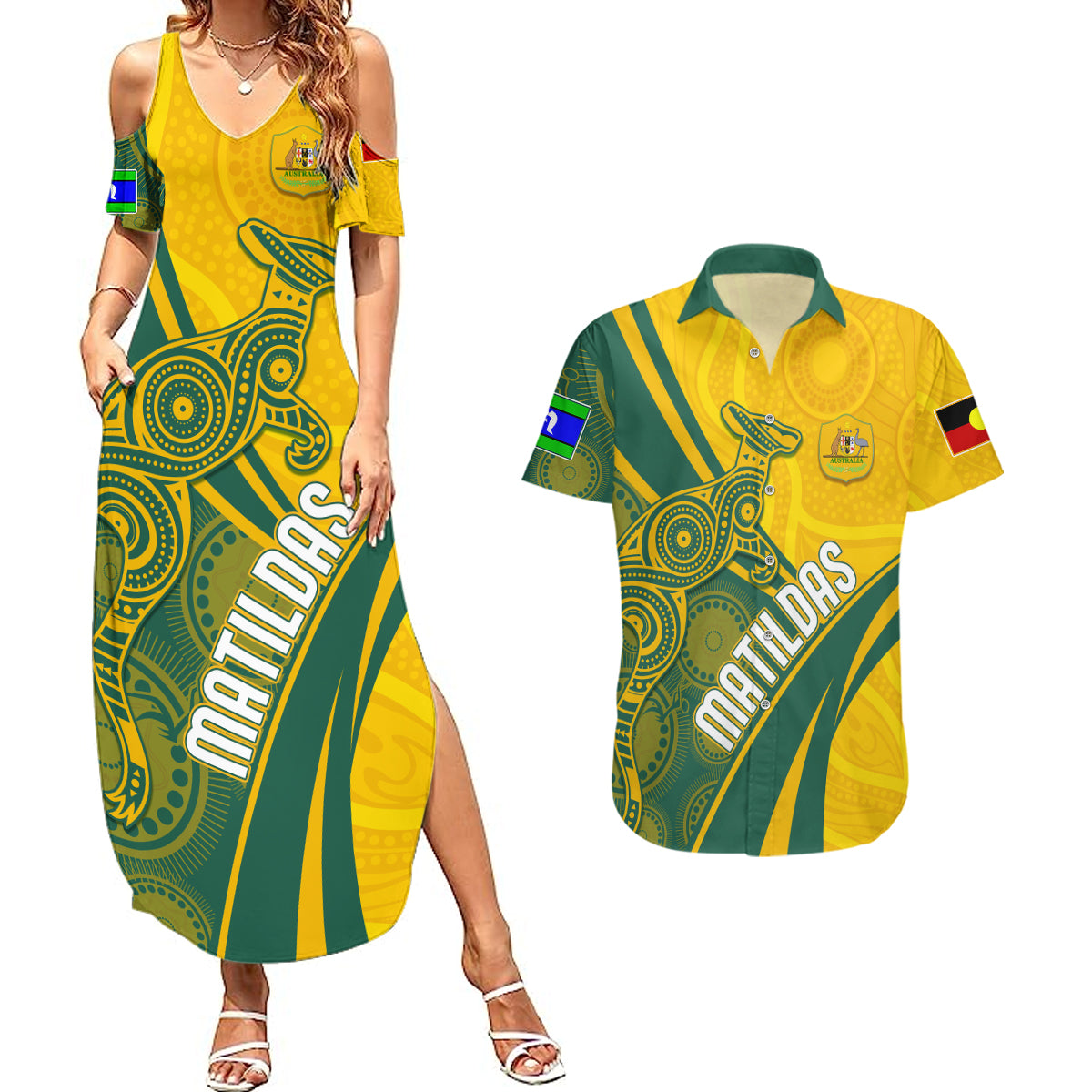 personalised-australia-soccer-matildas-indigenous-couples-matching-summer-maxi-dress-and-hawaiian-shirt-world-cup-2023