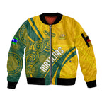 personalised-australia-soccer-matildas-indigenous-sleeve-zip-bomber-jacket-world-cup-2023