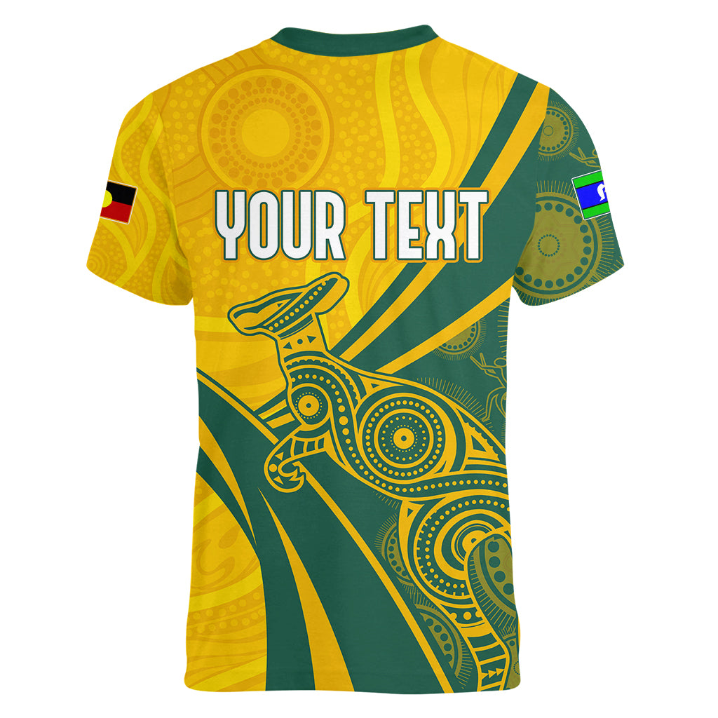 personalised-australia-soccer-matildas-indigenous-women-v-neck-t-shirt-world-cup-2023