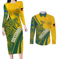 personalised-australia-soccer-socceroos-indigenous-couples-matching-long-sleeve-bodycon-dress-and-long-sleeve-button-shirts-world-cup-2023
