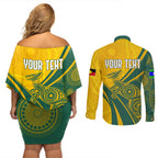 personalised-australia-soccer-socceroos-indigenous-couples-matching-off-shoulder-short-dress-and-long-sleeve-button-shirts-world-cup-2023