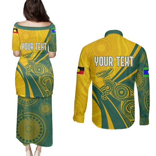 personalised-australia-soccer-socceroos-indigenous-couples-matching-puletasi-dress-and-long-sleeve-button-shirts-world-cup-2023