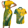 personalised-australia-soccer-socceroos-indigenous-couples-matching-short-sleeve-bodycon-dress-and-hawaiian-shirt-world-cup-2023