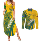 personalised-australia-soccer-socceroos-indigenous-couples-matching-summer-maxi-dress-and-long-sleeve-button-shirts-world-cup-2023