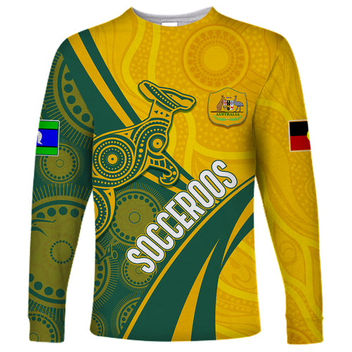 personalised-australia-soccer-socceroos-indigenous-long-sleeve-shirt-world-cup-2023