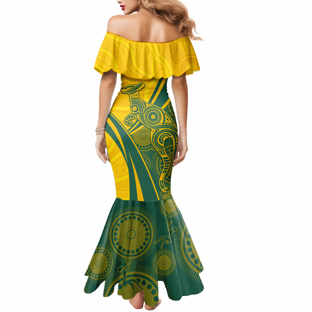 personalised-australia-soccer-socceroos-indigenous-mermaid-dress-world-cup-2023
