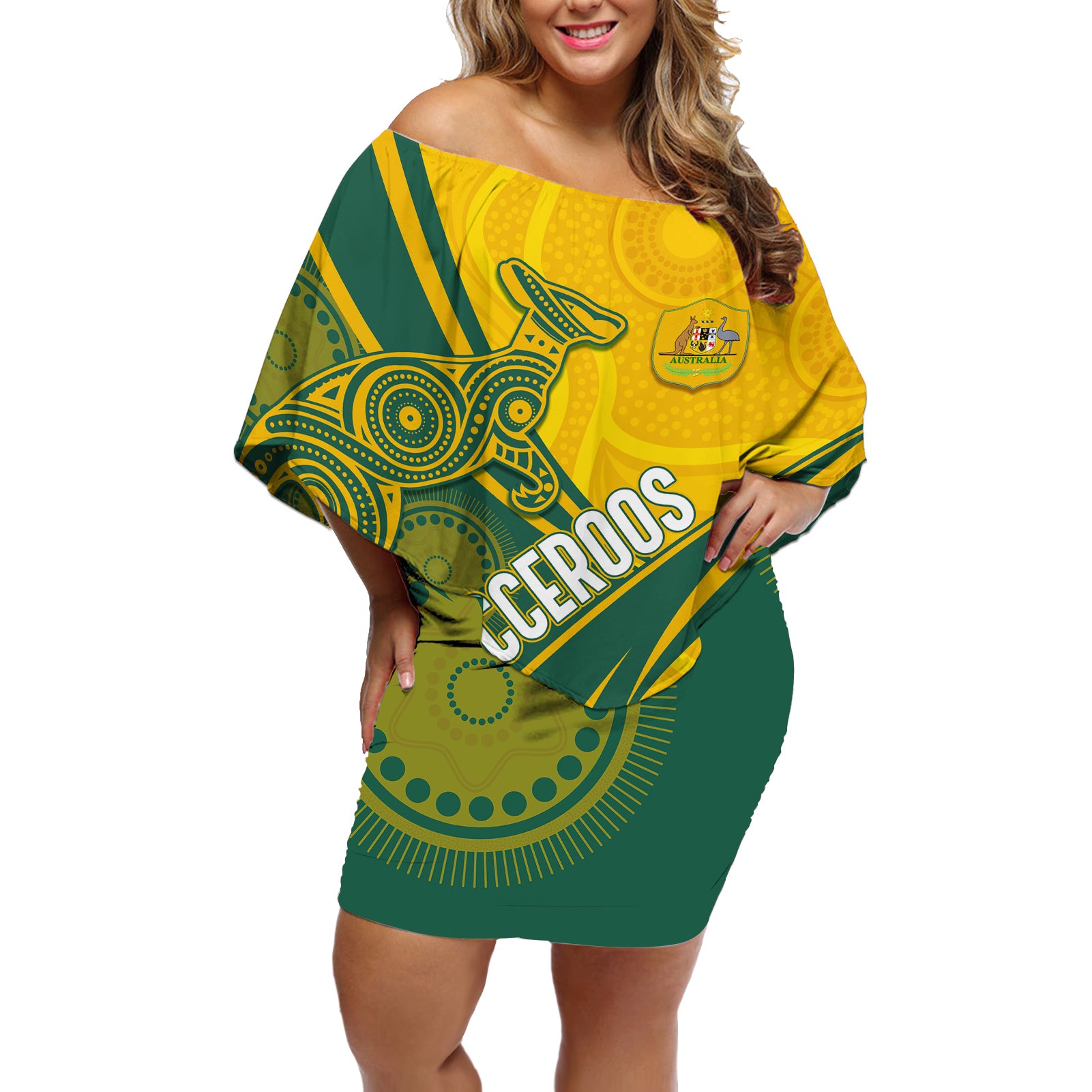 personalised-australia-soccer-socceroos-indigenous-off-shoulder-short-dress-world-cup-2023