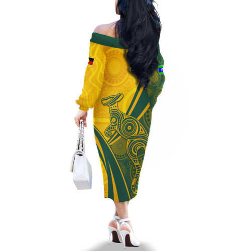 personalised-australia-soccer-socceroos-indigenous-off-the-shoulder-long-sleeve-dress-world-cup-2023