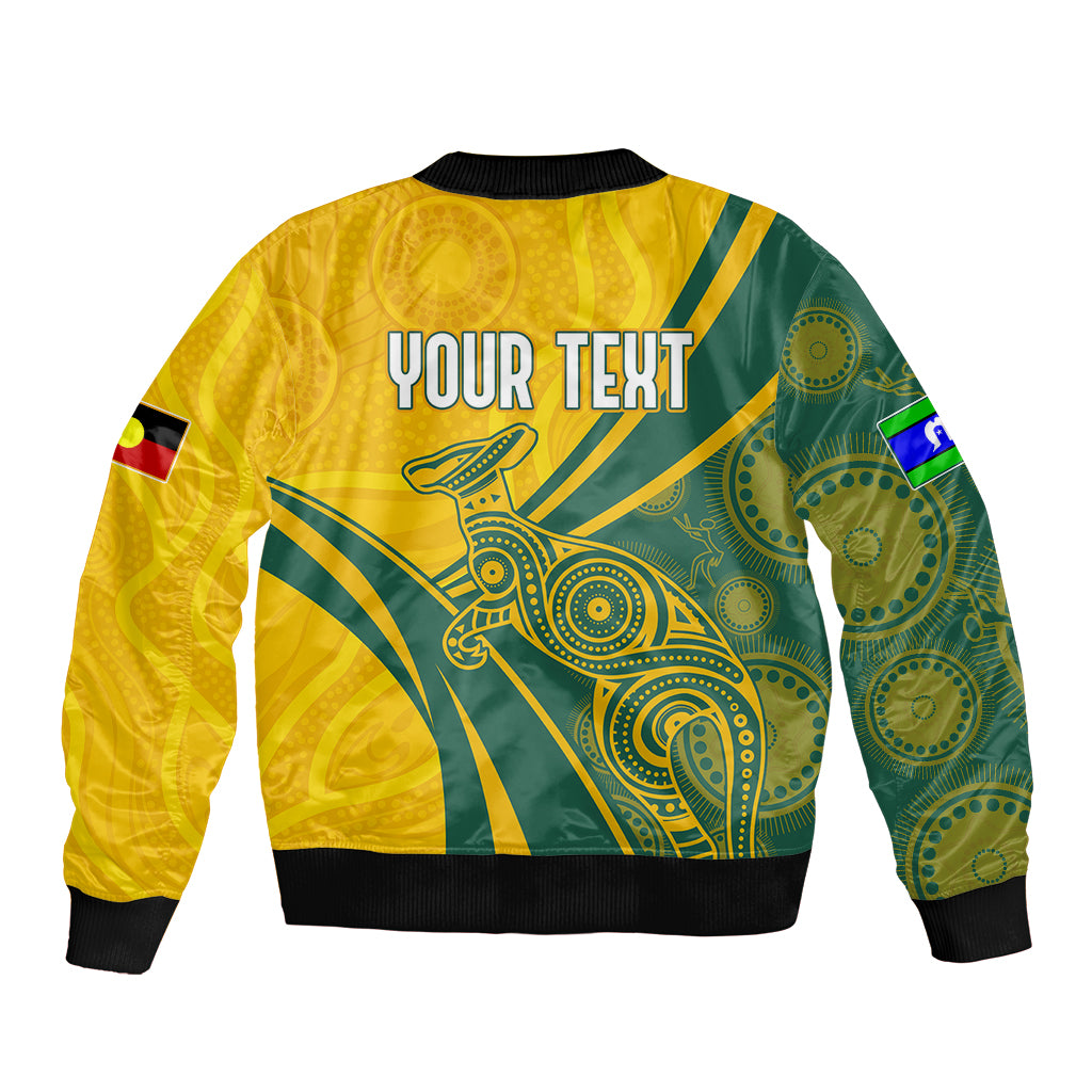 personalised-australia-soccer-socceroos-indigenous-sleeve-zip-bomber-jacket-world-cup-2023