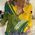 Personalised Australia Soccer Socceroos Indigenous Women Casual Shirt World Cup 2023 LT7