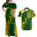 personalised-australia-indigenous-couples-matching-off-shoulder-maxi-dress-and-hawaiian-shirt-wallabies-champions-rugby-world-cup-2023