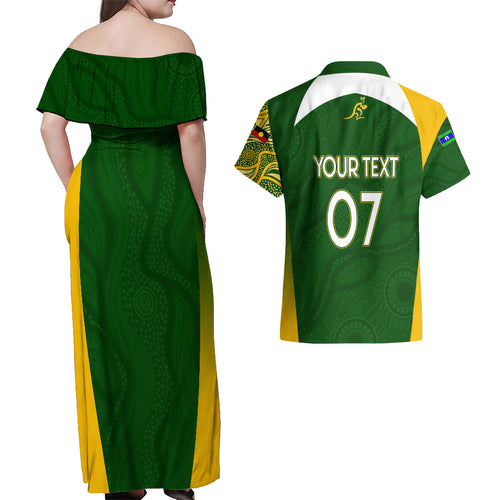 personalised-australia-indigenous-couples-matching-off-shoulder-maxi-dress-and-hawaiian-shirt-wallabies-champions-rugby-world-cup-2023