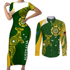 personalised-australia-indigenous-couples-matching-short-sleeve-bodycon-dress-and-long-sleeve-button-shirts-wallabies-champions-rugby-world-cup-2023