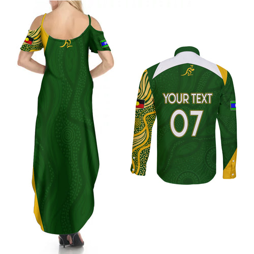 personalised-australia-indigenous-couples-matching-summer-maxi-dress-and-long-sleeve-button-shirts-wallabies-champions-rugby-world-cup-2023