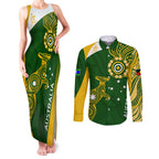 personalised-australia-indigenous-couples-matching-tank-maxi-dress-and-long-sleeve-button-shirts-wallabies-champions-rugby-world-cup-2023