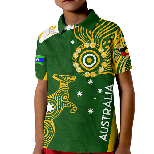 personalised-australia-indigenous-kid-polo-shirt-wallabies-champions-rugby-world-cup-2023