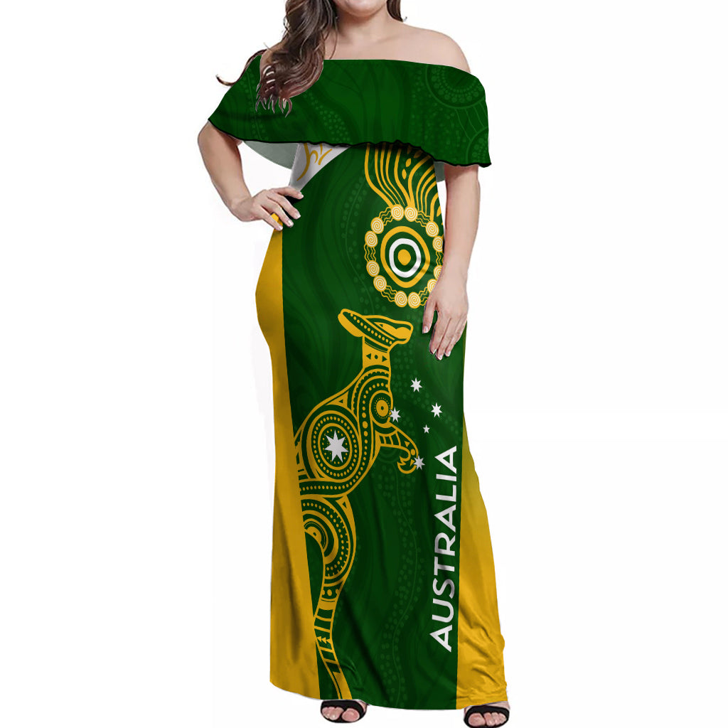 personalised-australia-indigenous-off-shoulder-maxi-dress-wallabies-champions-rugby-world-cup-2023