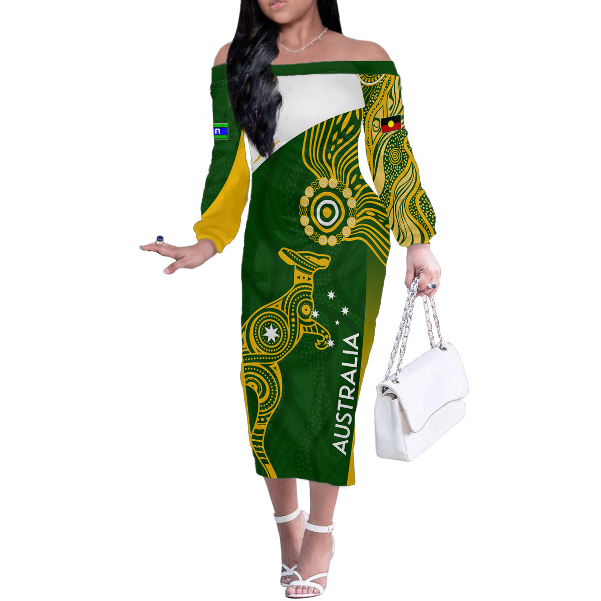personalised-australia-indigenous-off-the-shoulder-long-sleeve-dress-wallabies-champions-rugby-world-cup-2023